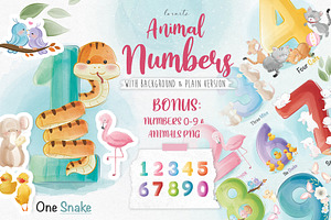 Cute Animal Numbers 0-9