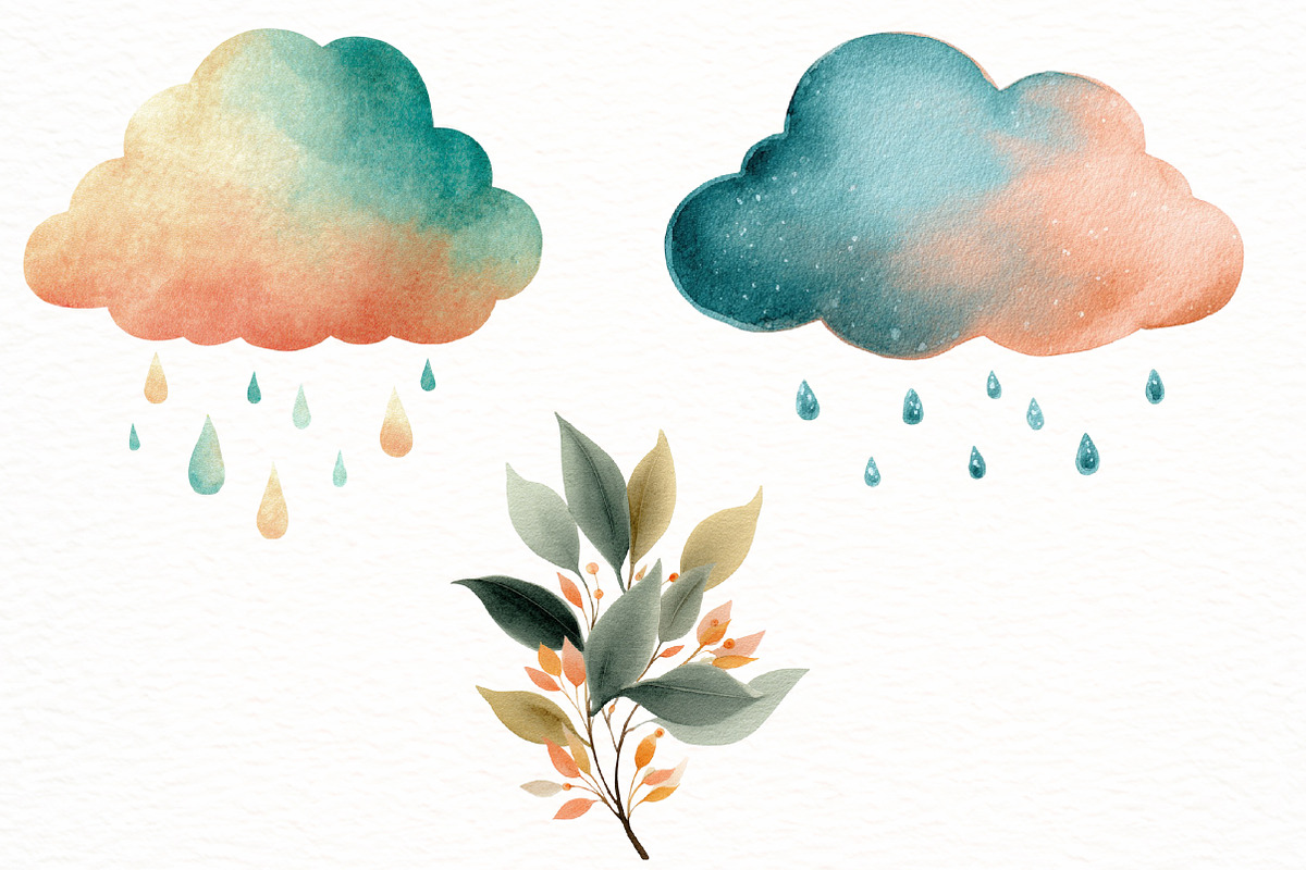 watercolor Spring clipart, an Illustration by Designworld (Photo 4 of 4)
