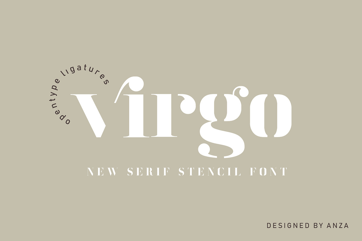 Virgo - New Serif Stencil Font