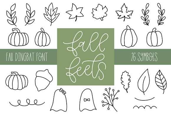 Fall Feels, Dingbat Font preview 8