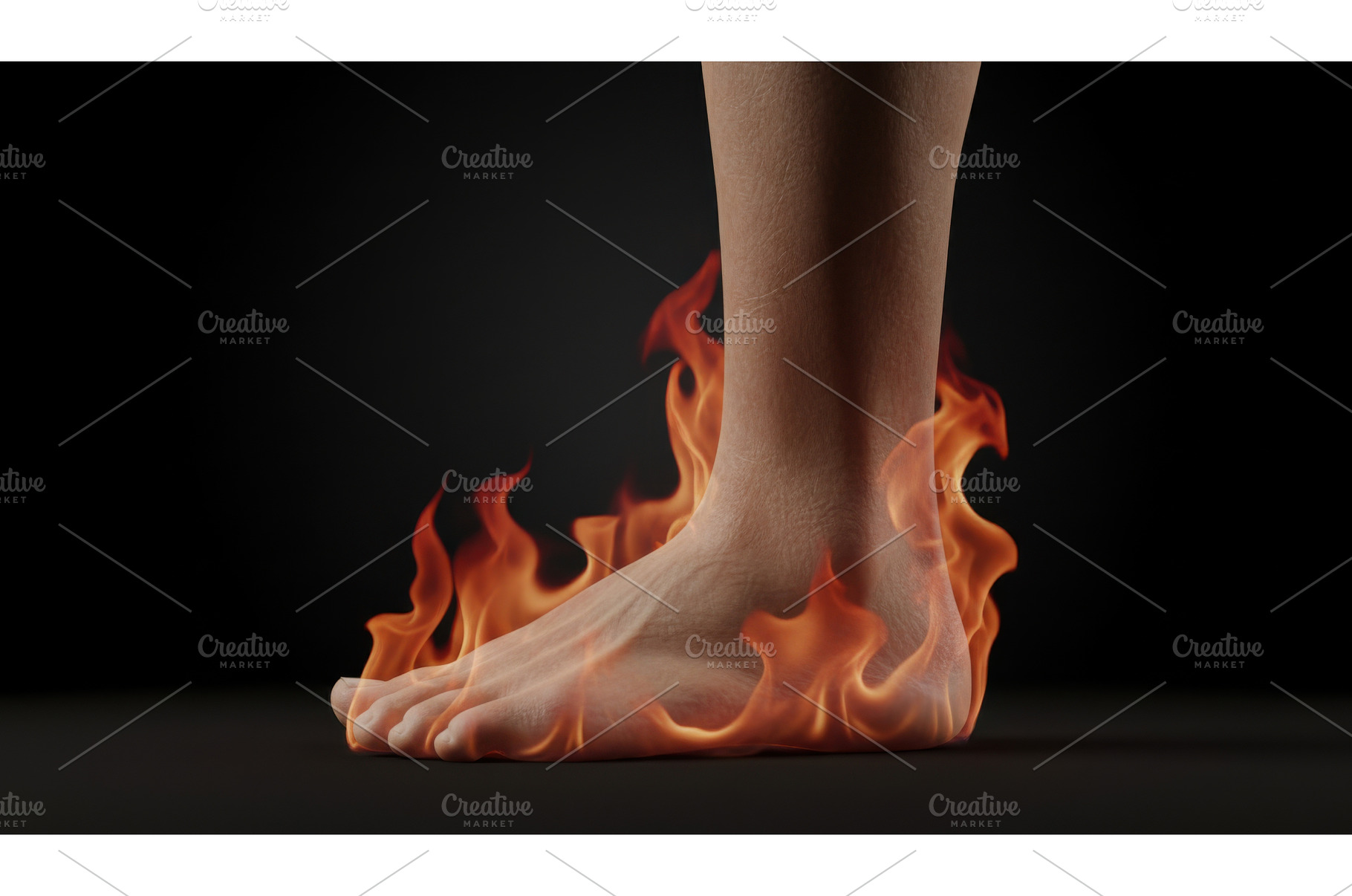 Human foot surrounded by orange, a Health & Medical Photo by Igor Tichonow