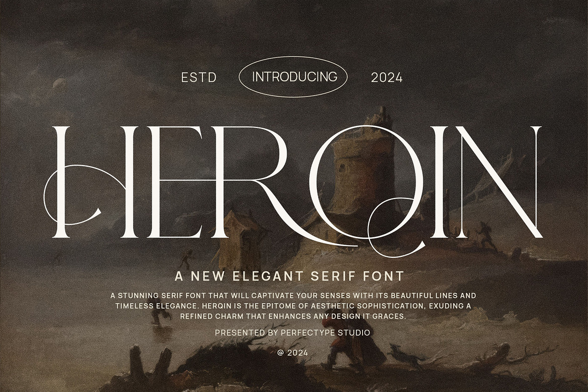 Herqin Elegant Ligature Serif Font, a Serif Font by Perfectype (Photo 1 of 6)