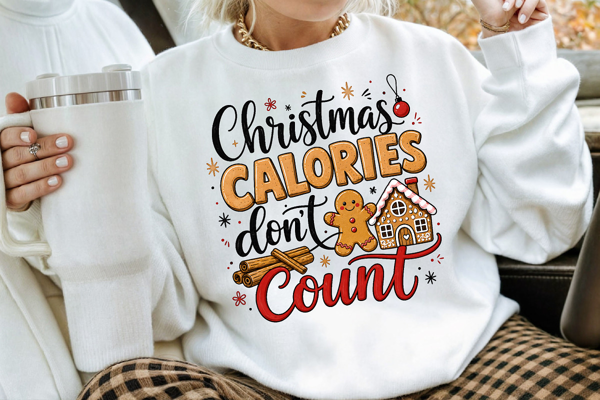 Christmas Calories Dont Count Design, a Seasonal Illustration by Creative Art (Photo 3 of 3)