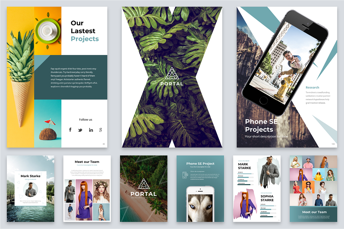 A4 Portal Modern Powerpoint Template, a Presentation Template by Reshapely (Photo 7 of 18)