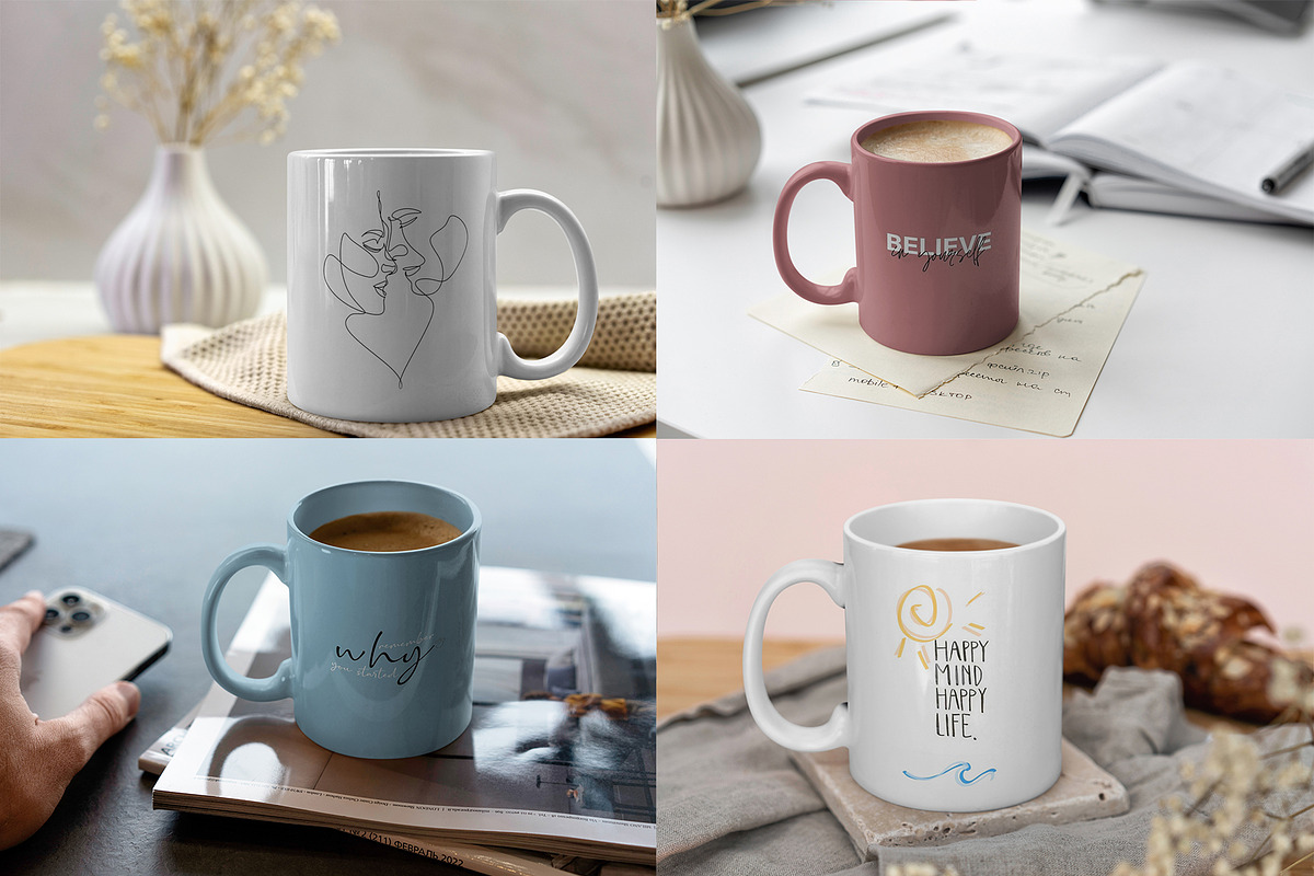 Mug MockUp Lifestyle Set, a Cups & Container Mockup by Dikarte.Store (Photo 13 of 20)