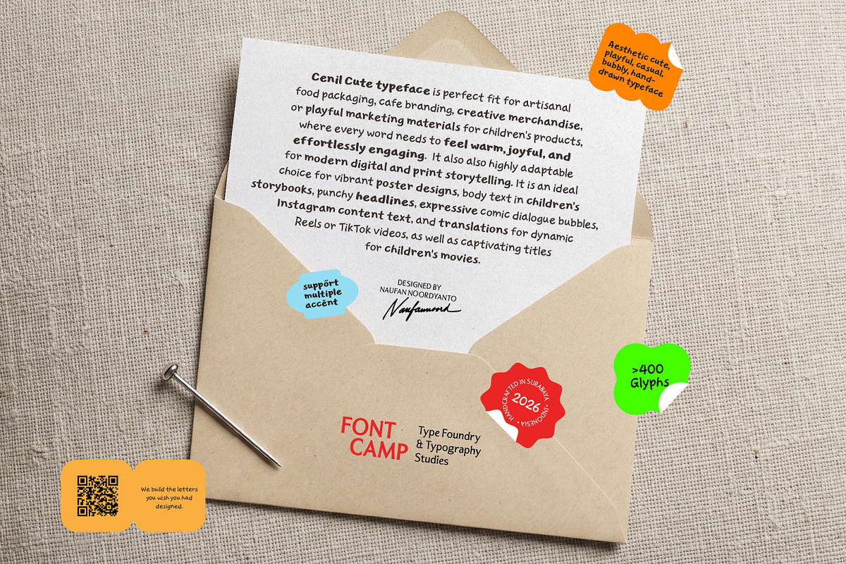 Cenil Cute Font, a Handwritten Font by Fontcamp Type Foundry (Photo 2 of 23)