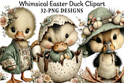 Whimsical Easter Duck Clipart, an Illustration by Daily.Designs (Thumbnail 1 of 7)