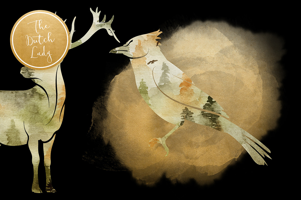 Forest Animal Boho Autumn Clipart, an Animal Illustration by The Dutch Lady Designs (Photo 2 of 6)
