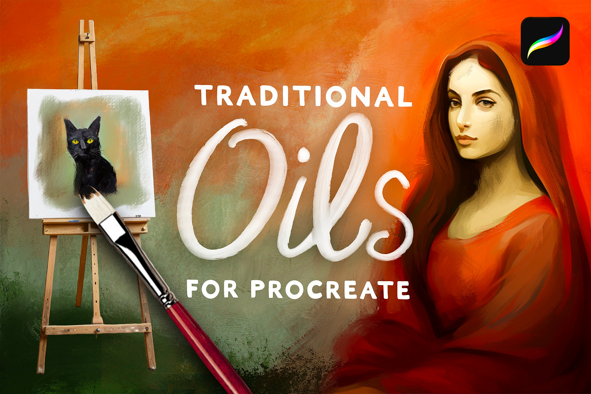 Traditional Oils for Procreate, a Brush Add-On by Mels Brushes (Photo 1 of 8)