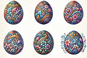 Watercolor Easter Egg Clipart, an Illustration by DreamCafeArt (Thumbnail 2 of 5)