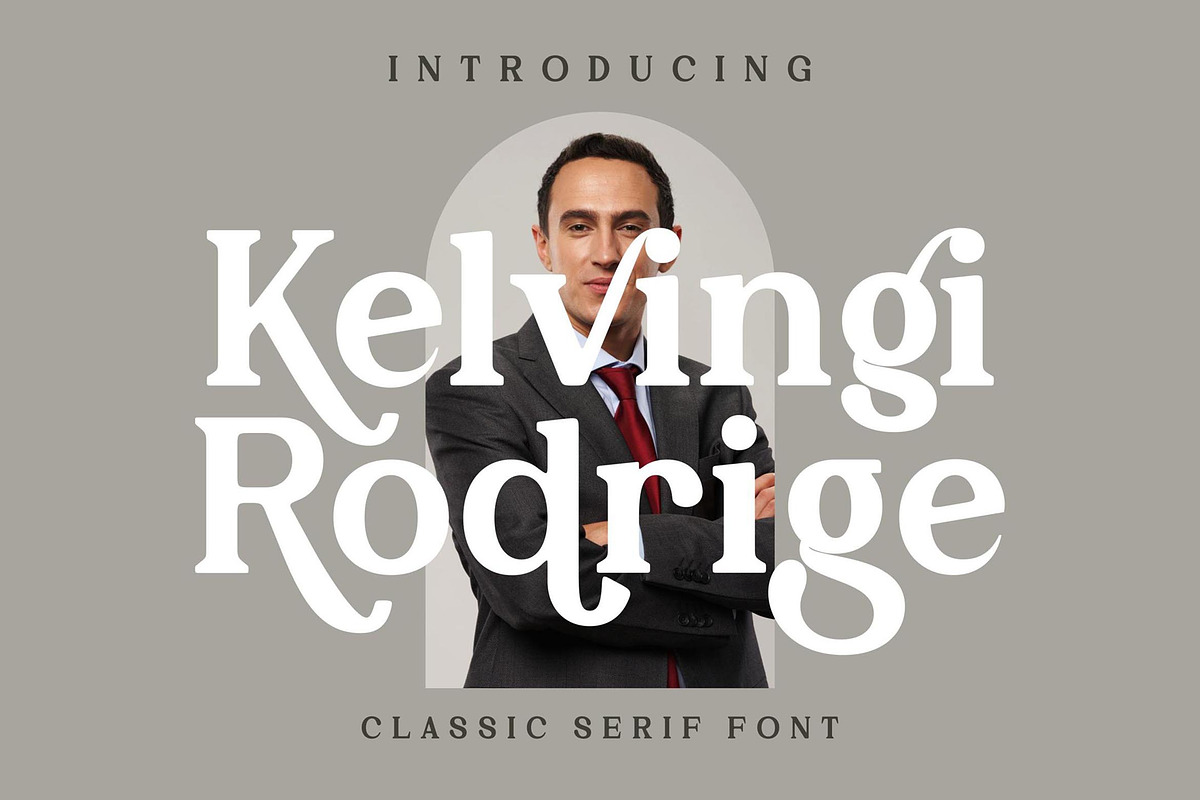 Kelvingi Rodrige Serif Font LS, a Serif Font by GranzCreative (Photo 1 of 13)