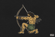 Vintage Warrior Archer With Arrows, an Object Graphic by SharpMarketplace (Thumbnail 2 of 5)