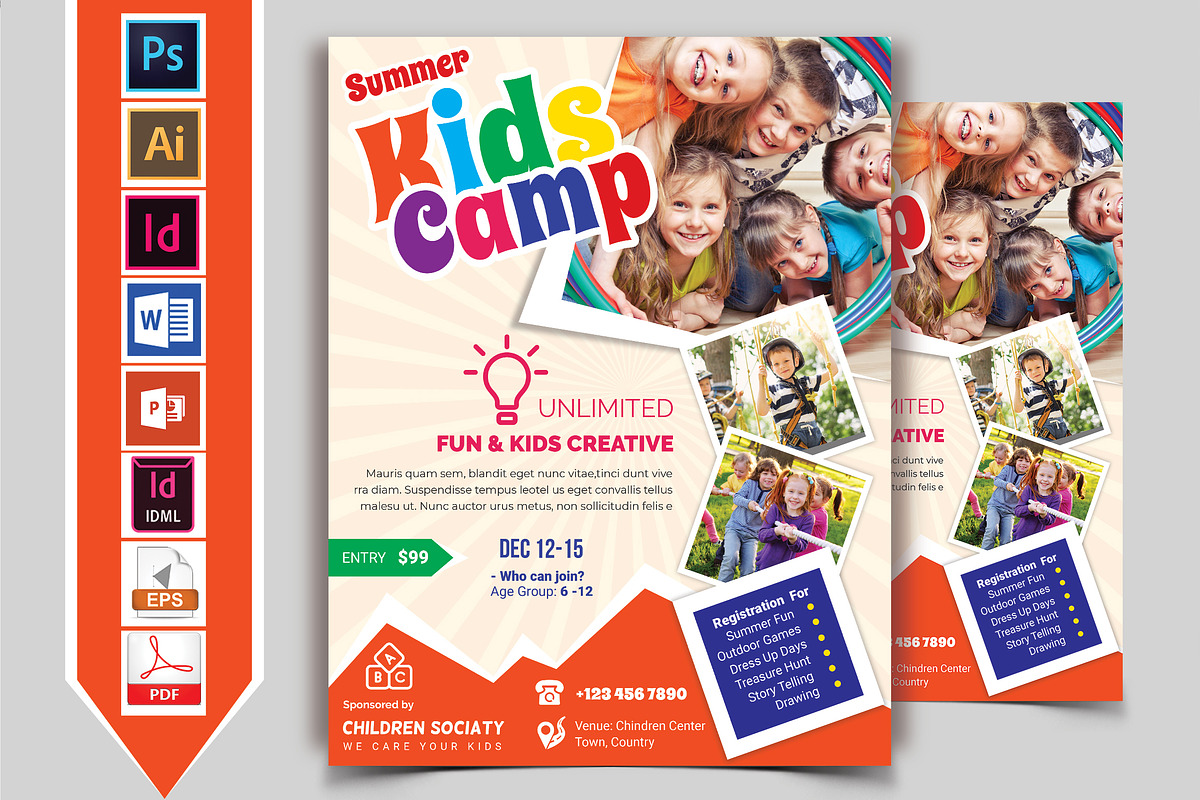 10 Kids Summer Camp Flyers 90% OFF, a Flyer Template by Imagine Design Studio (Photo 10 of 12)