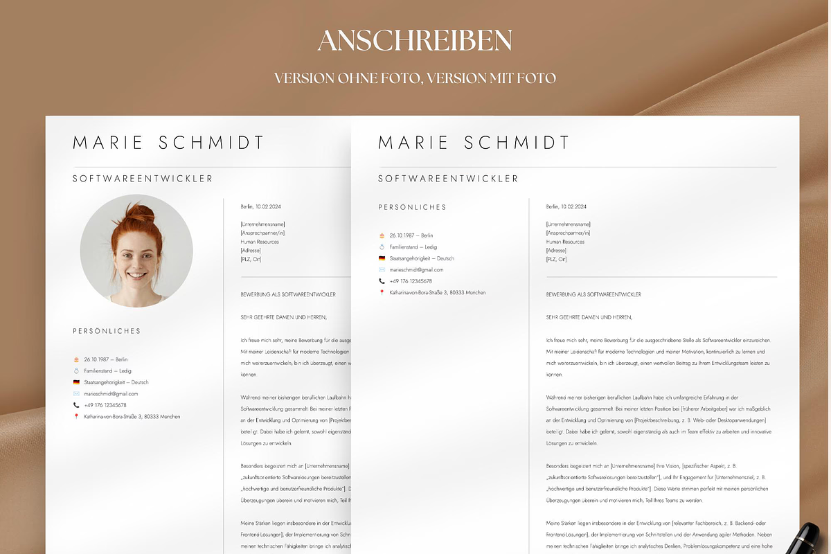 Professionelle Lebenslauf Vorlage, a Resume Template by OkiDocs Resume Templates (Photo 10 of 10)