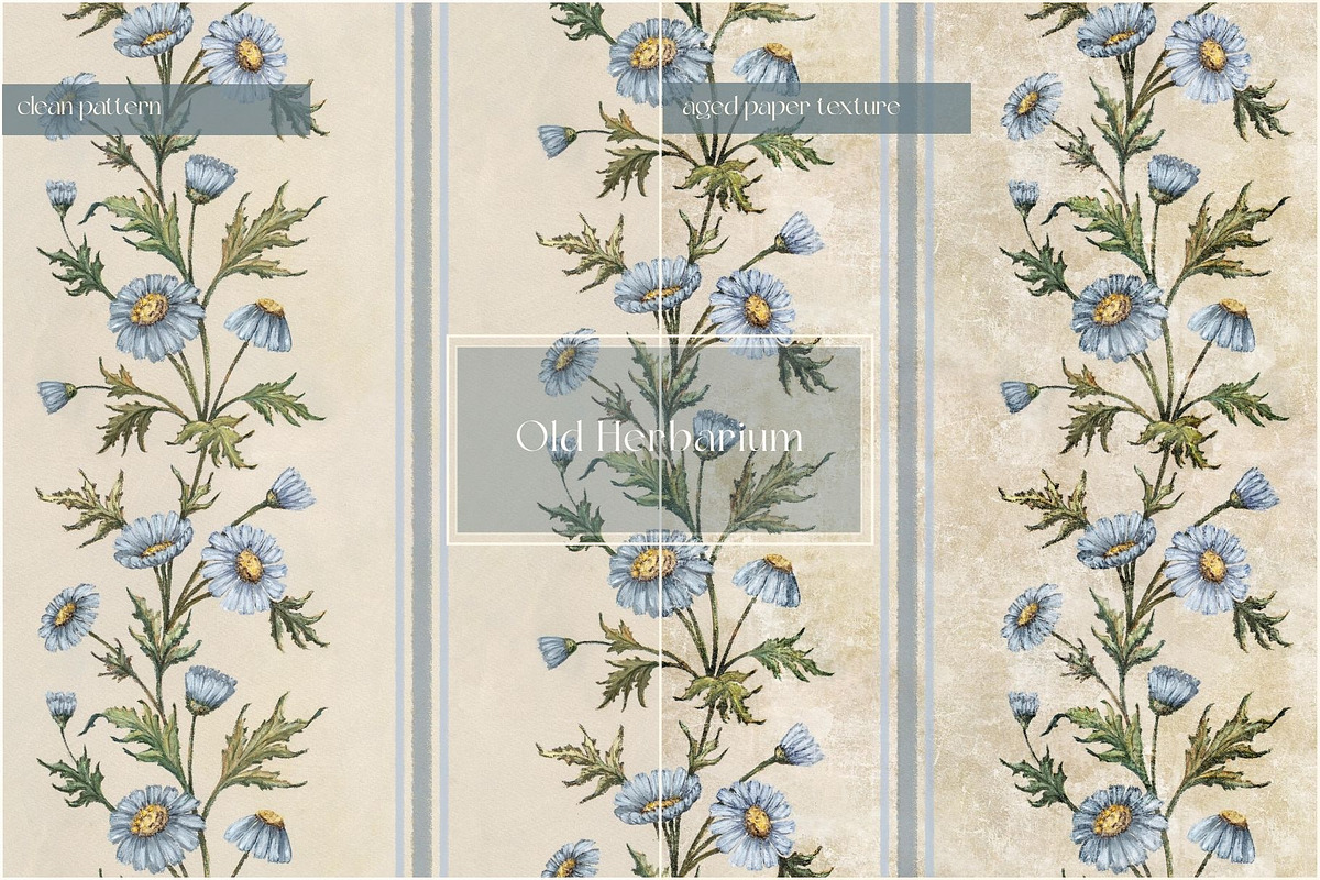 Vintage Floral Pattern Collection, a Pattern Graphic by MouseGrey (Photo 5 of 9)