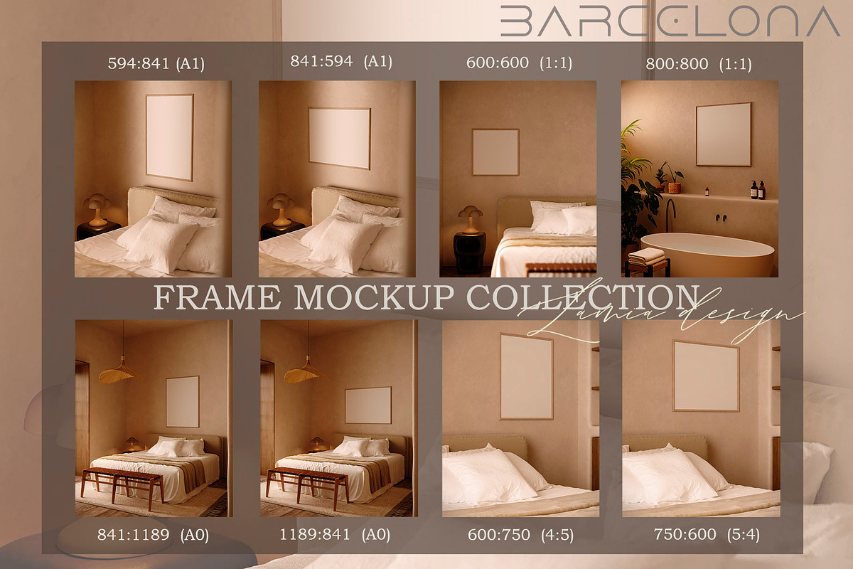 BARCELONA Room Natural FRAME MOCKUP, a Household Mockup by LAMIA DESIGN (Photo 19 of 22)