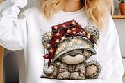 Cute Animals Christmas Clipart, a Transportation Illustration by SinaCreation (Thumbnail 7 of 9)