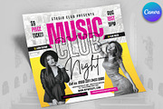 Music Night Women Party Flyer, a Flyer Template by Psd Templates (Thumbnail 2 of 2)
