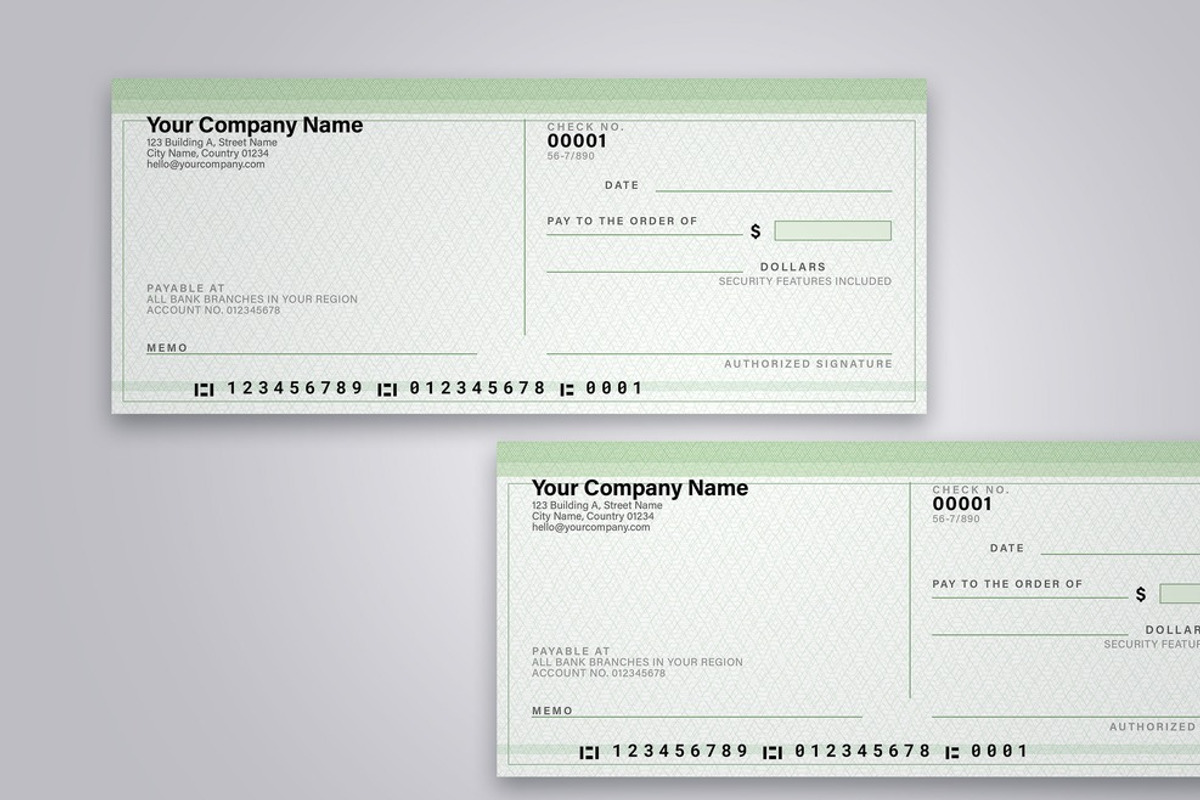 Payroll Check Template, a Stationery Template by DesignerCandies (Photo 2 of 2)