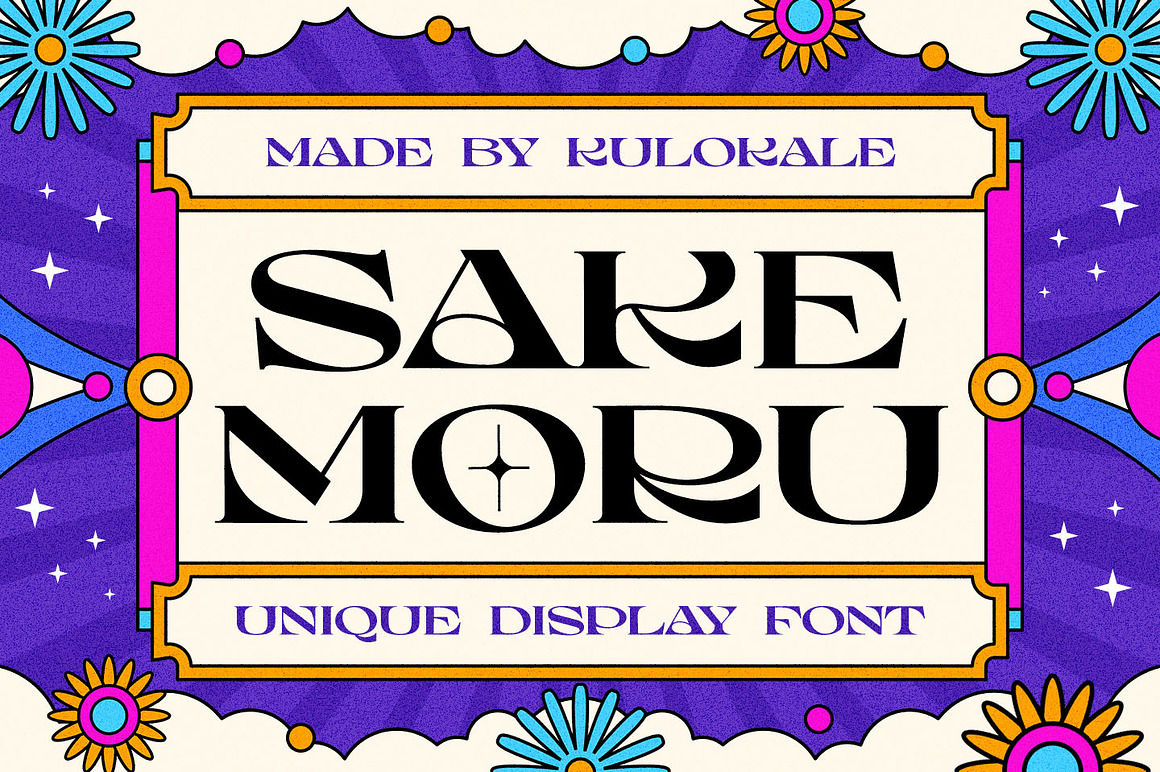 sake moru display funky font