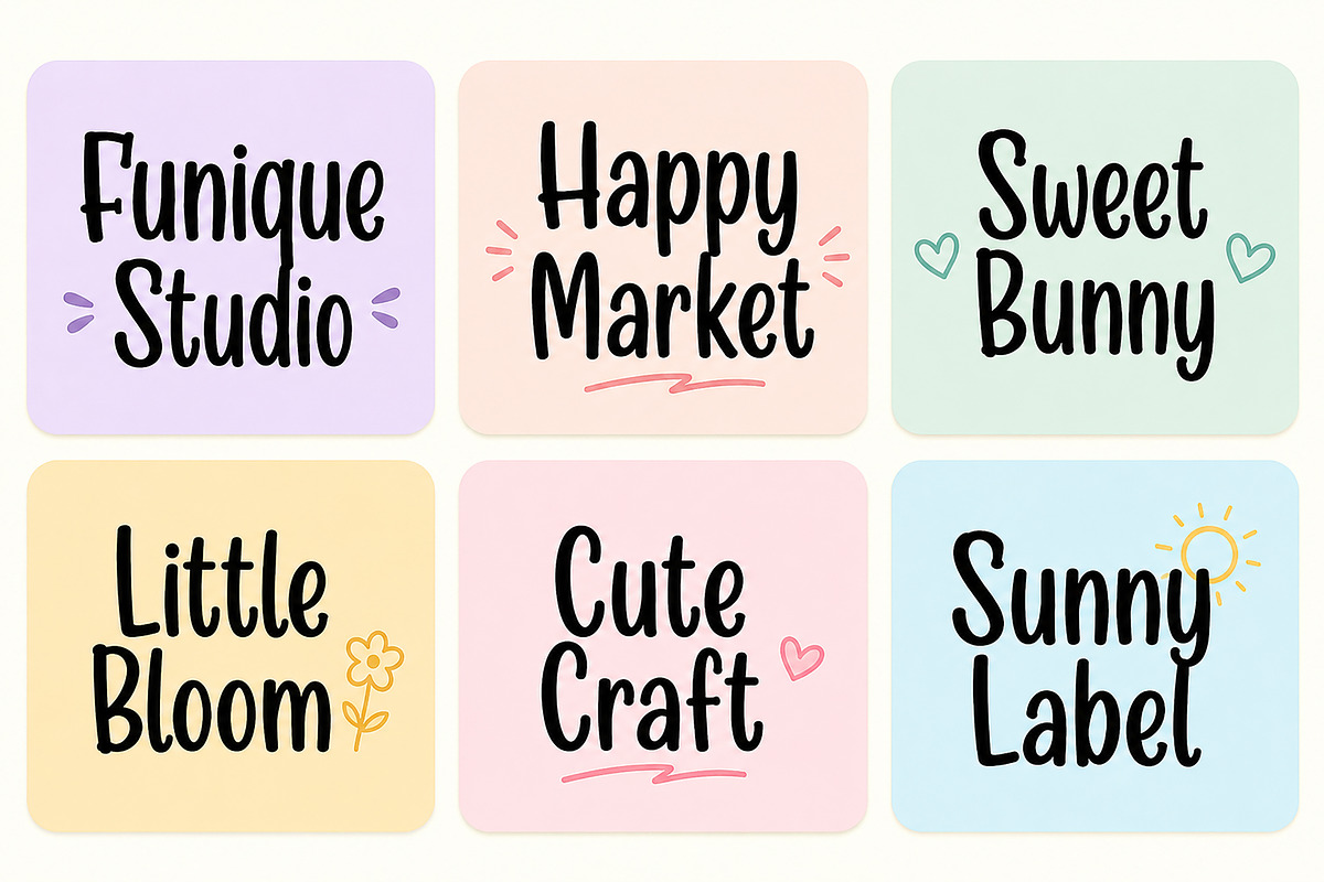 Funique – Handwritten Display Font, a Handwritten Font by Wow Magic (Photo 4 of 5)