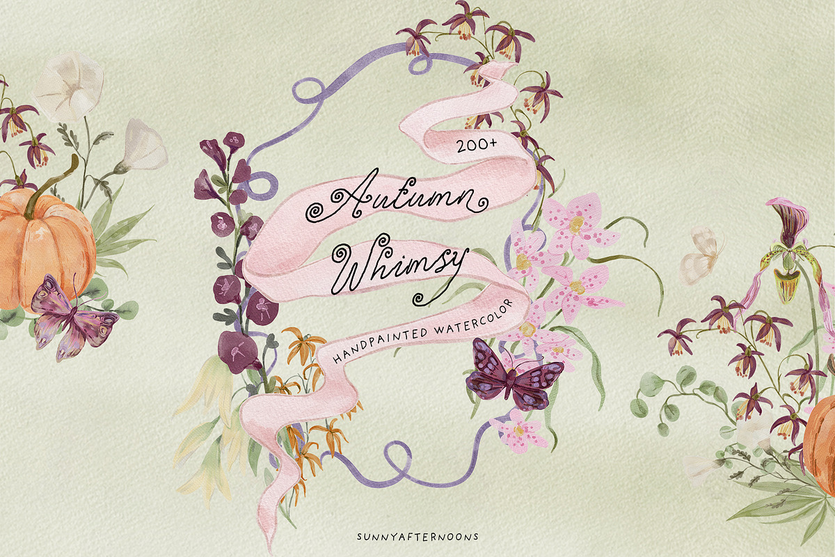 Autumn Whimsy Handpainted Florals, a Seasonal Illustration by SunnyAfternoons (Photo 10 of 23)