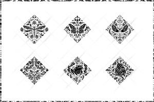 White Garden. Seamless Patterns