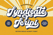 Syndicate - Retro Bold Script Font, a Script Font by Arendxstudio (Thumbnail 1 of 9)
