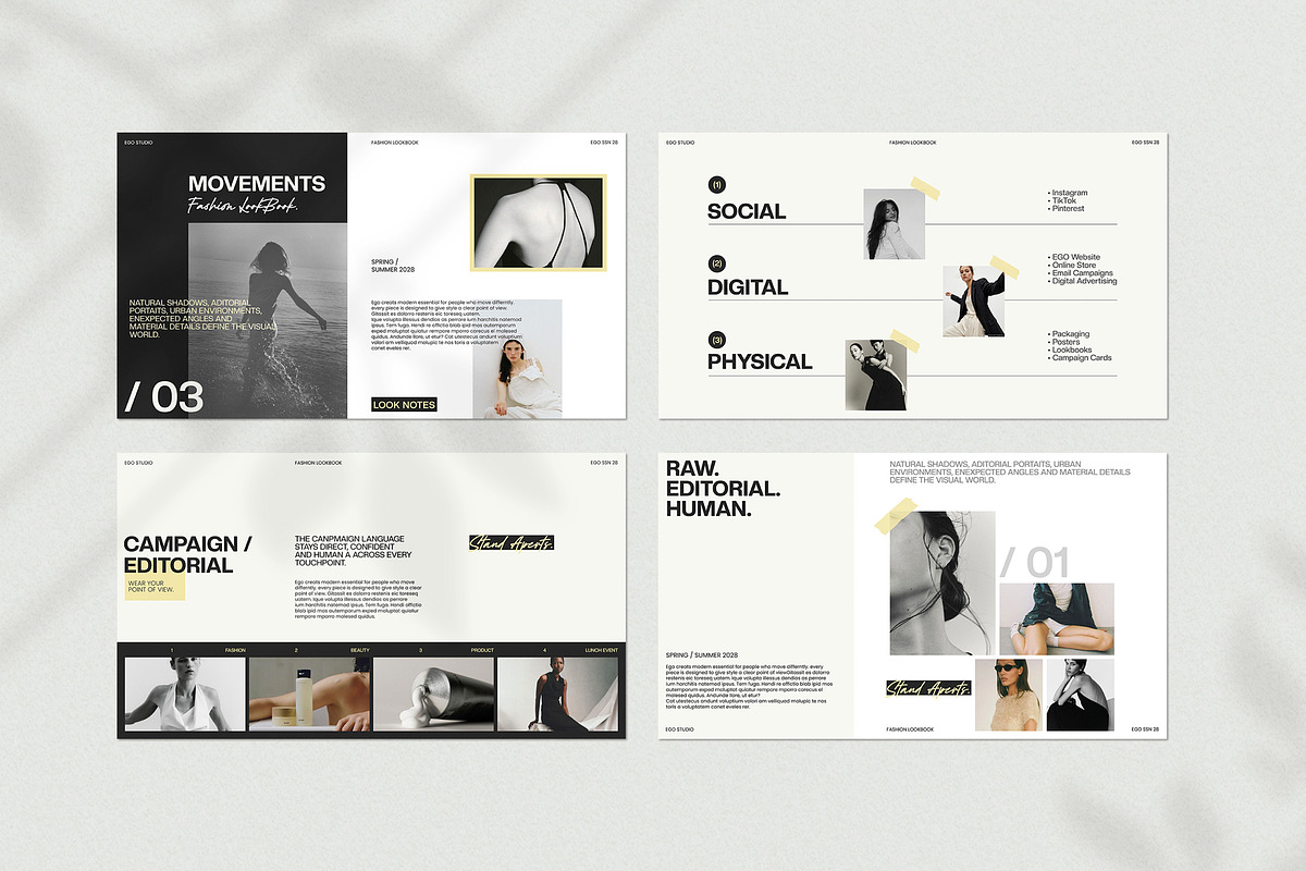 EGO Fashion LookBook | CANVA, a Presentation Template by evgenystudio (Photo 4 of 11)