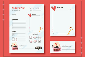 Cute Daily Planner Template, a Templates & Theme by studiogstock