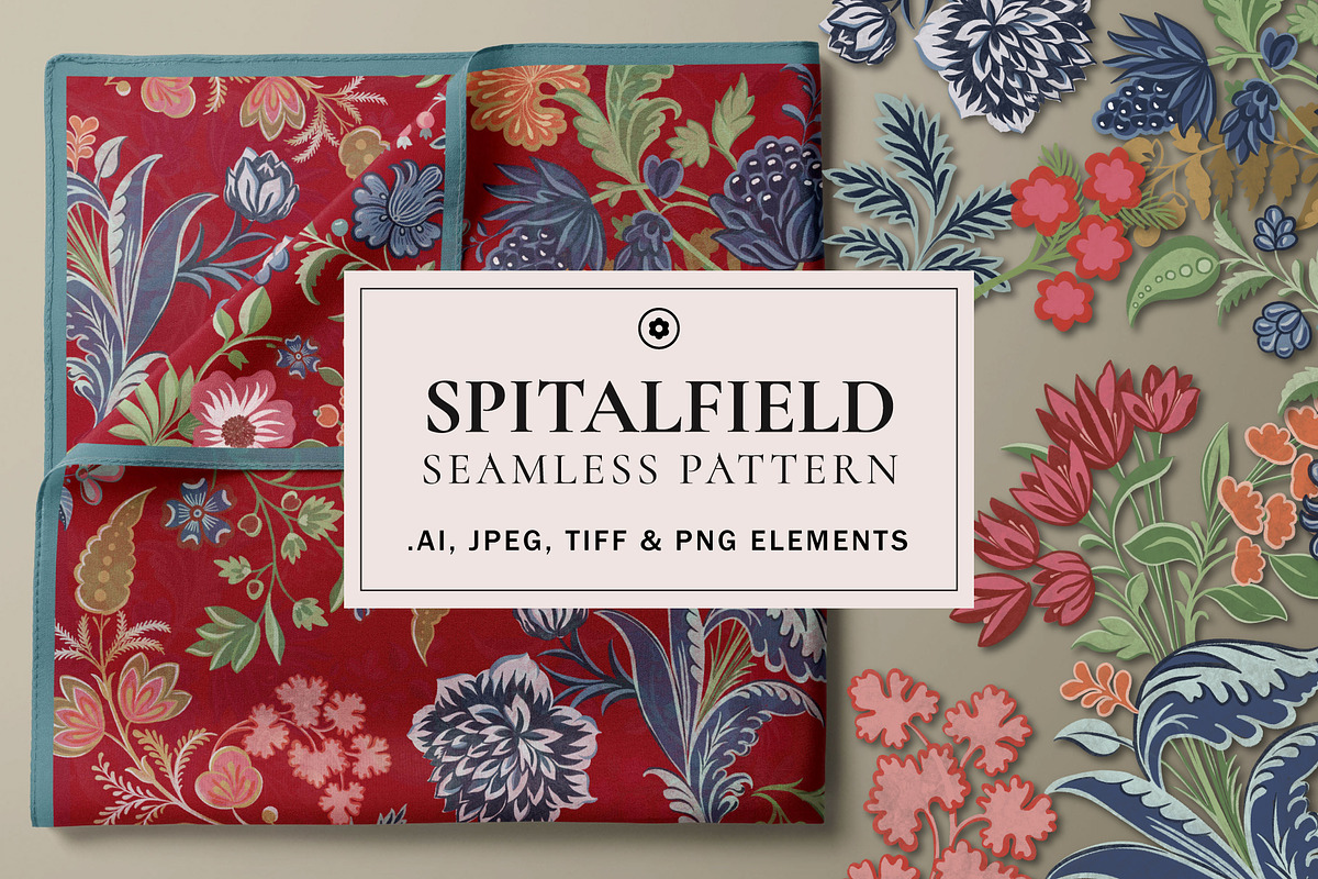 Vintage Floral Pattern & Elements, a Decorative Illustration by Artifactory Studios (Photo 1 of 6)