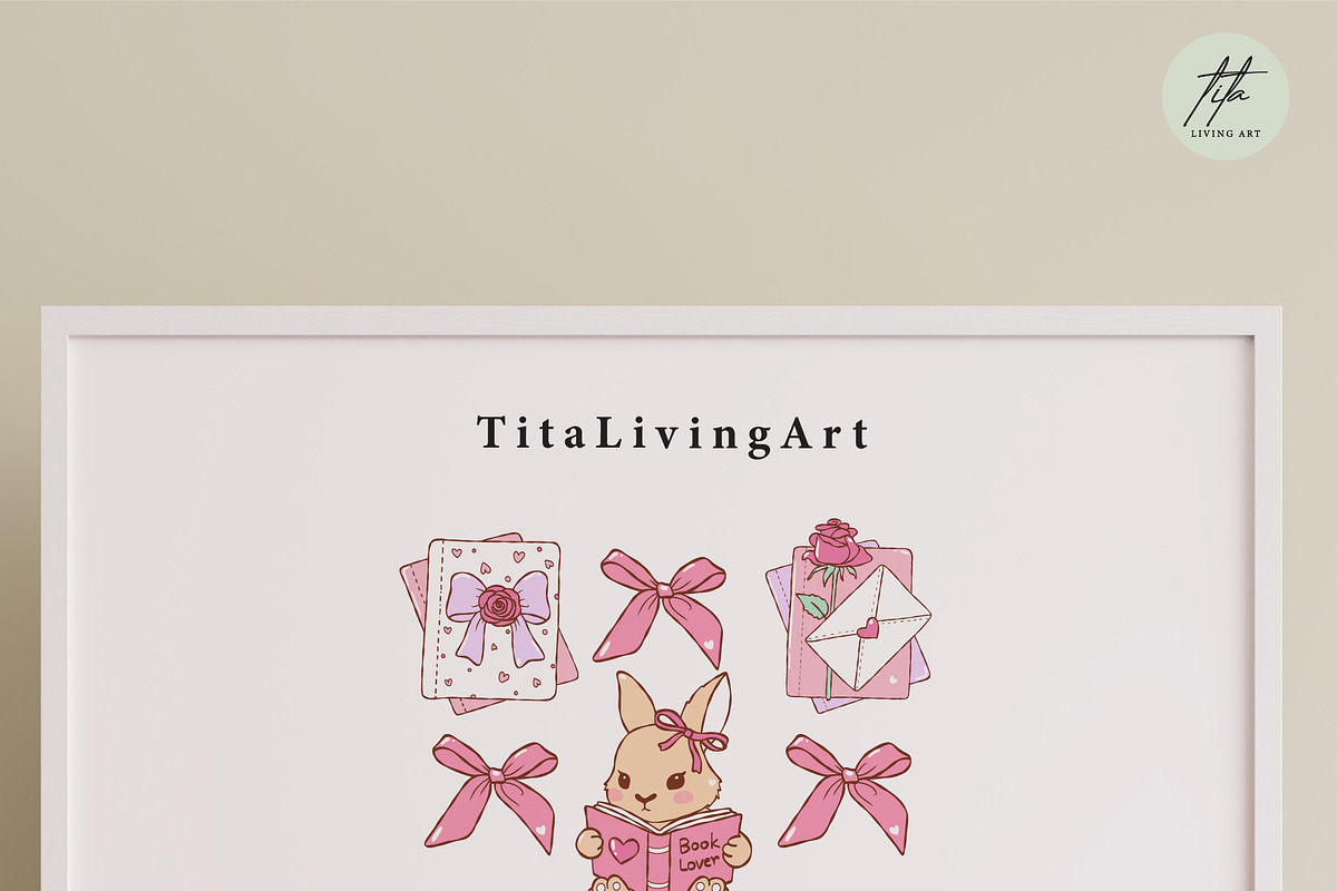 Valentine Bookish Clipart Bundle, an Education Illustration by TitaLivingArt (Photo 9 of 9)