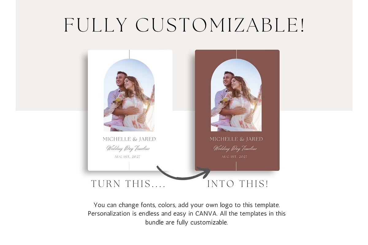 Wedding Timeline CANVA Template, a Stationery Template by Jay Luxe Creative (Photo 2 of 5)