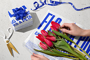 Bouquet Tissue Wrapping Paper Mockup, a Merchandise Mockup by creatsy5 (Thumbnail 8 of 22)