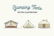Glamping Tents, an Illustration by the cabin supply co (Thumbnail 1 of 4)