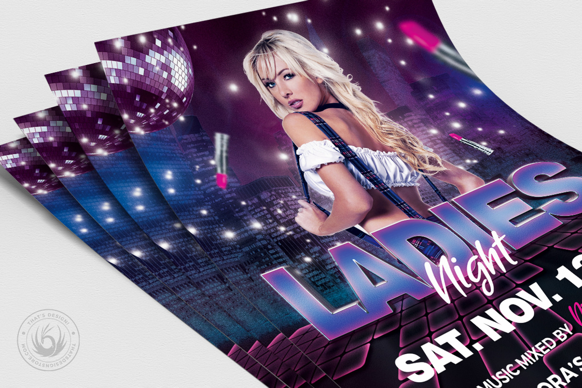 Urban Ladies Night Flyer Template preview 5