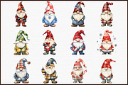 Christmas Patchwork Gnome Clipart, an Illustration by Sublimation Artist (Thumbnail 3 of 6)