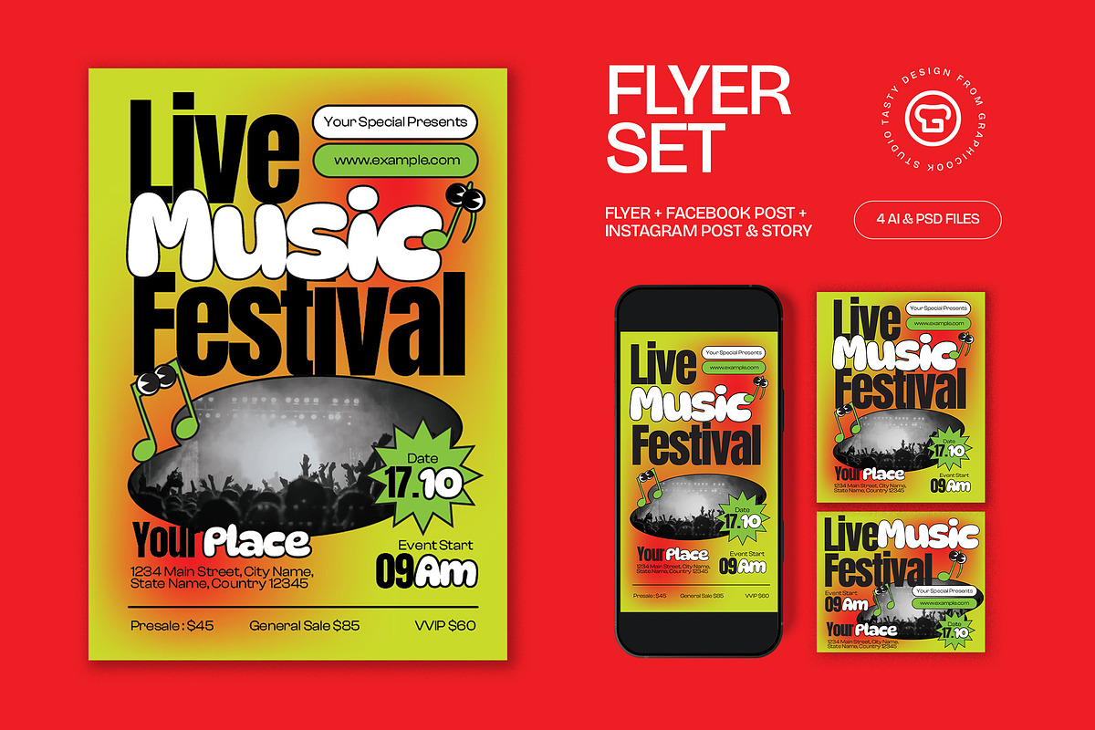 Live Music Festival Flyer