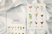 Watercolor Classic Cocktails Clipart, a Decorative Illustration by ThaismotaCreativeCo (Thumbnail 2 of 6)
