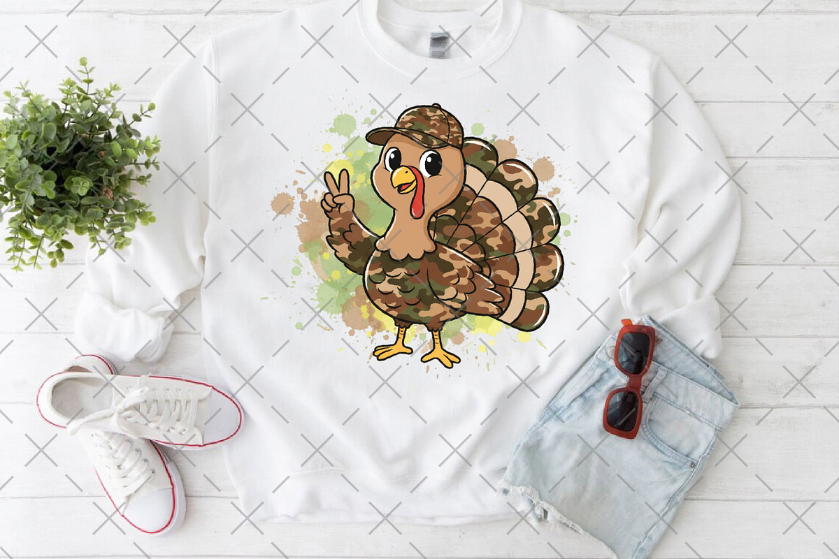 Boy Fall Camo Turkey Thanksgiving, an Illustration by Craft Nest (Photo 5 of 6)