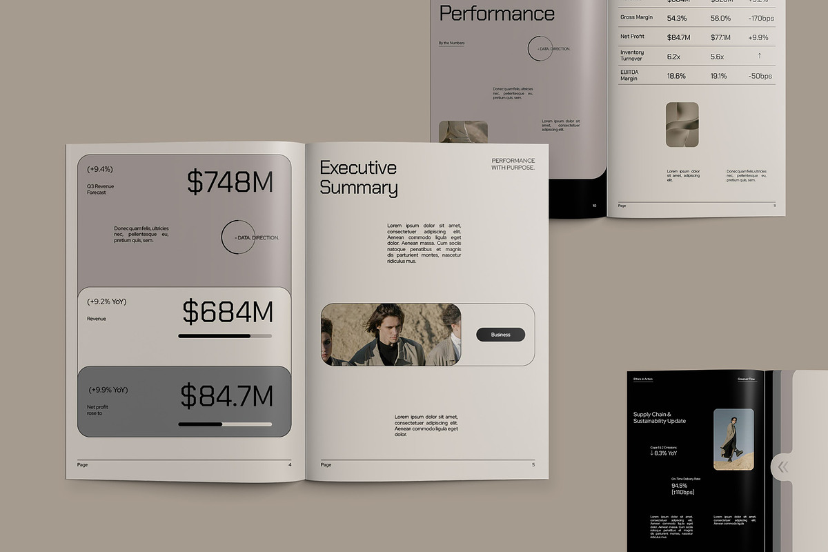 Business Report / Review Template, a Brochure Template by fakhroo (Photo 9 of 9)