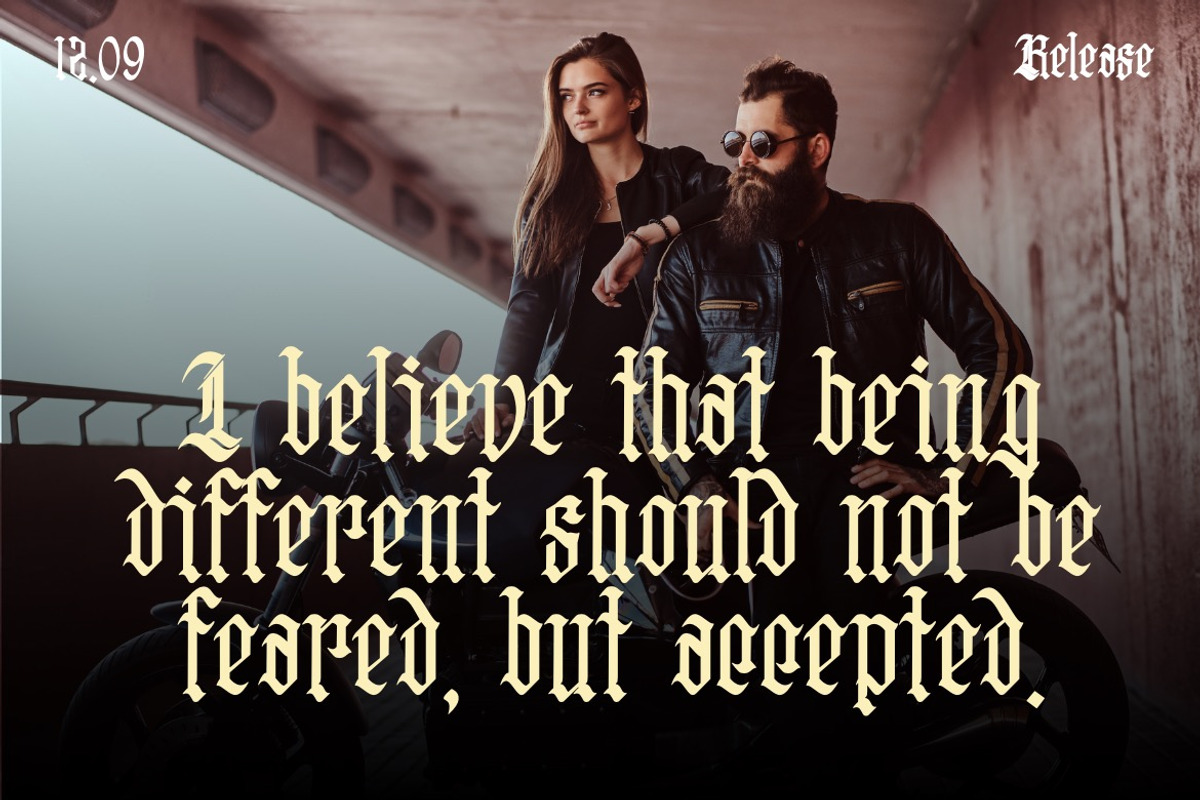Oolivar Strenya - Gothic Blackletter, a Font by Dhabee (Photo 13 of 15)