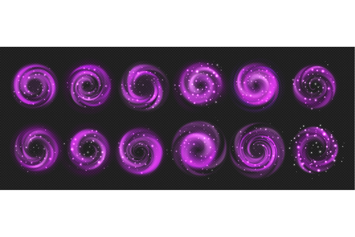 Magical pink glowing swirls with, an Object Illustration by art PVP - market (Photo 1 of 3)