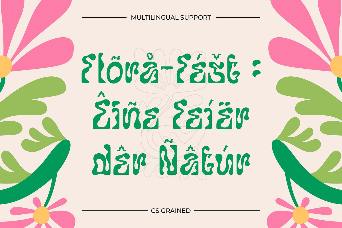CS Grained – Psychedelic Font, a Sans Serif Font by Craft Supply Co. (Photo 3 of 8)