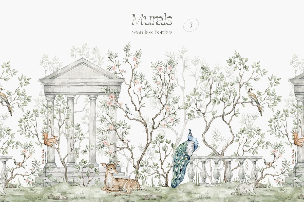 Chinoiserie Watercolor Wild Nature, a Decorative Illustration by Kreker Kate (Photo 3 of 12)