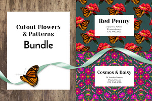 Real Flowers Seamless Pattern Bundle