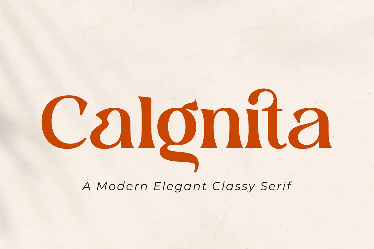 Calgnita | Modern Classic Serif, a Serif Font by Andrimada Creative (Photo 1 of 11)