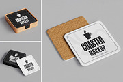 Square Coaster Mockup, a Household Mockup by Brand Earth (Thumbnail 1 of 4)
