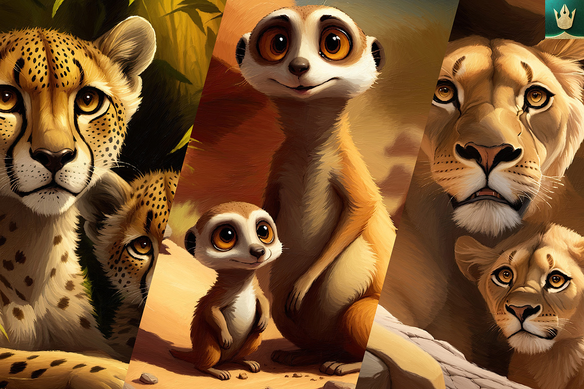 Mother and Baby Animal Art Prints, an Animal Illustration by pixaroma (Photo 13 of 15)