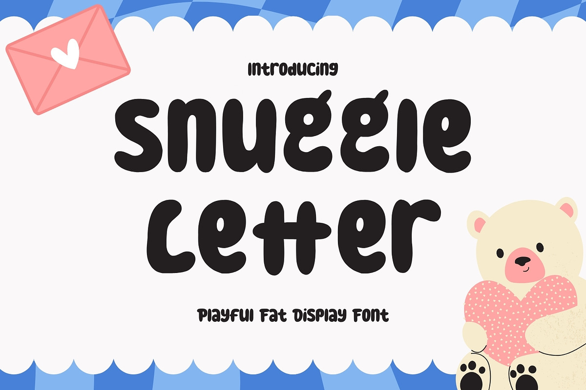 Snuggle Letter - Playful fat Font, a Script Font by AQR Studio (Photo 1 of 8)